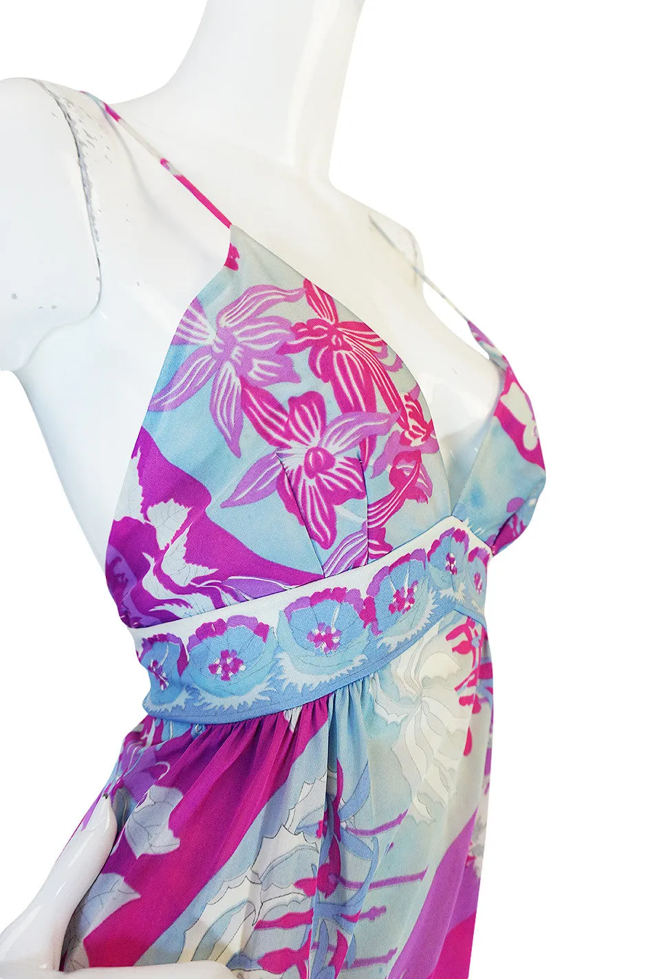 1960s Backless Floral Emilio Pucci for Formfit Rogers