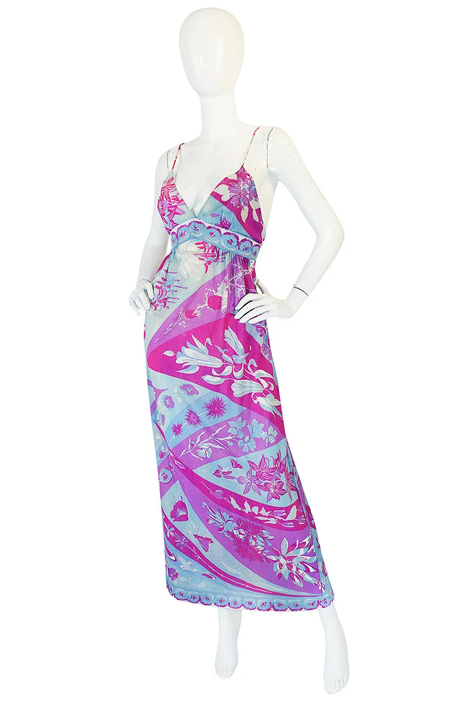 1960s Backless Floral Emilio Pucci for Formfit Rogers