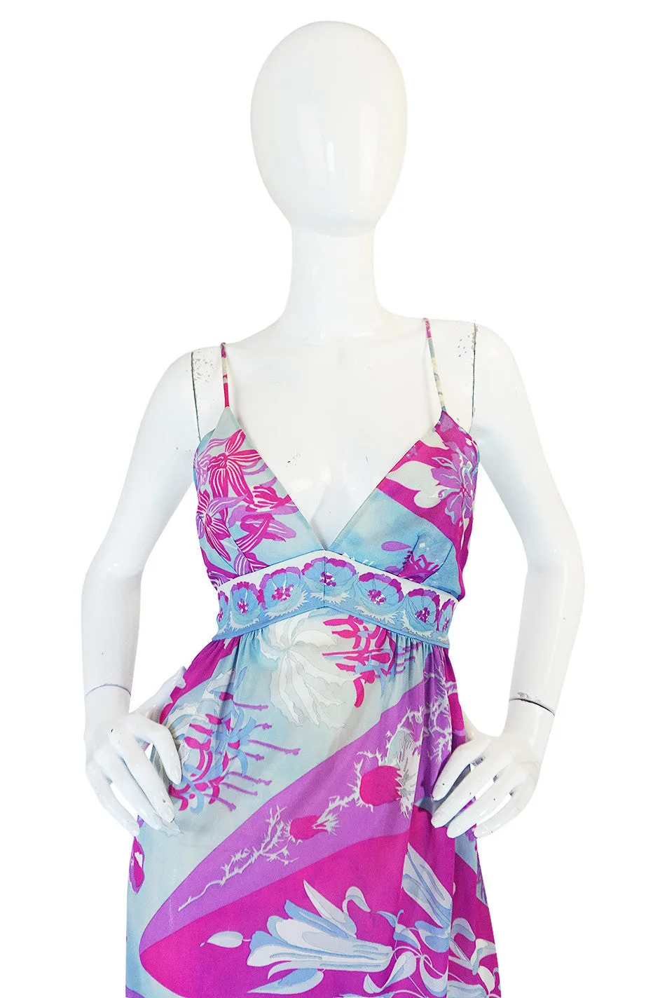 1960s Backless Floral Emilio Pucci for Formfit Rogers