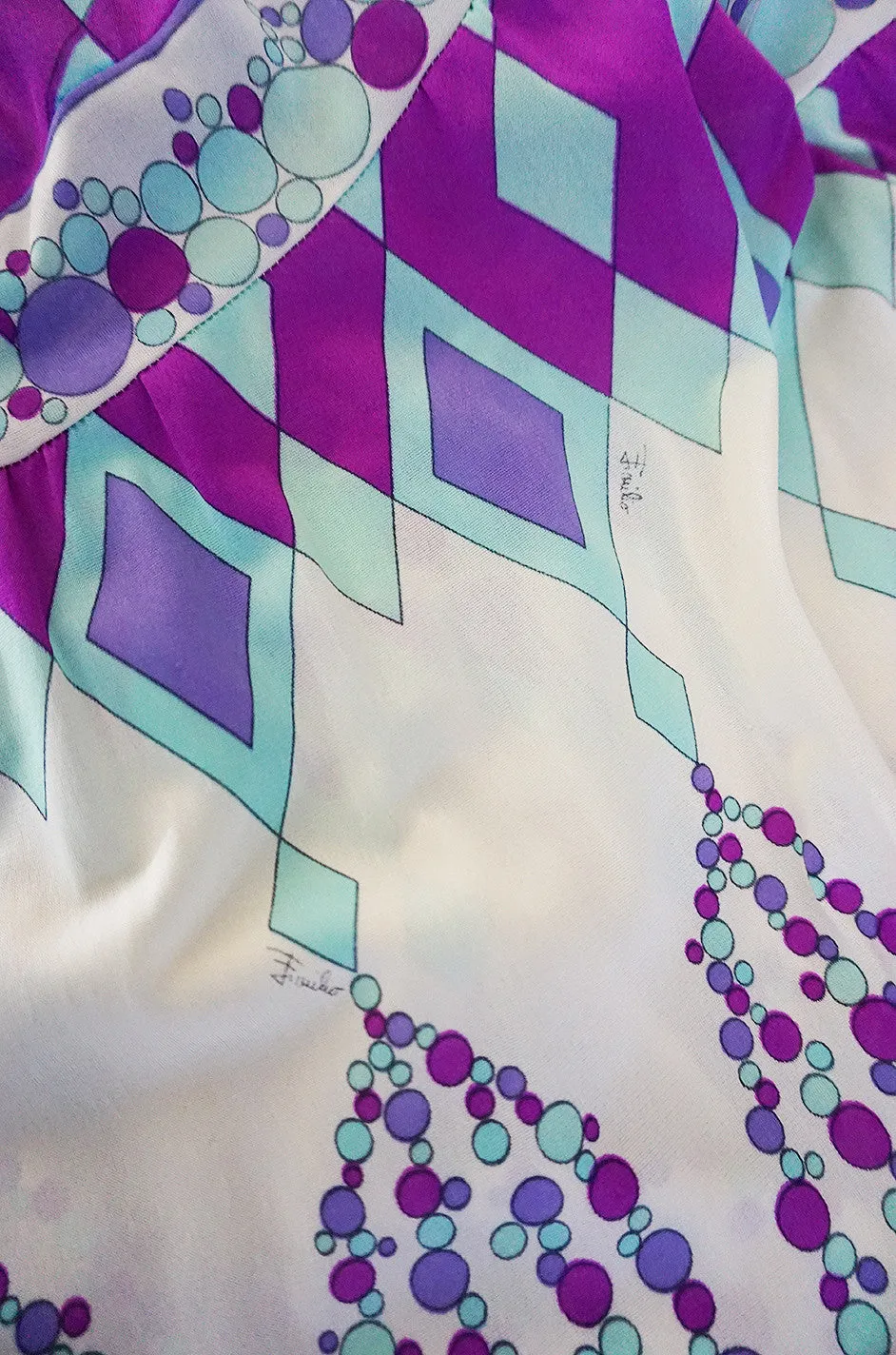 1960s Geometric Print Emilio Pucci for Formfit Rogers