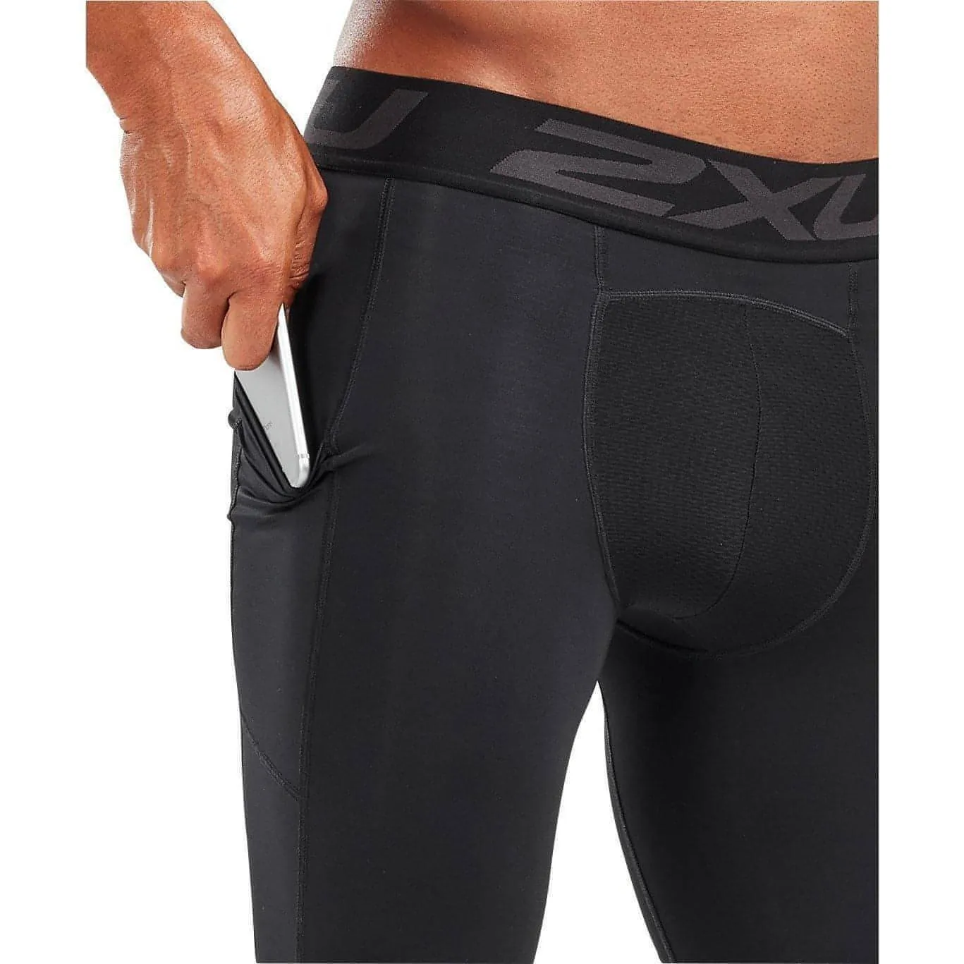 2XU Accelerate Compression Mens Long Running Tights - Black