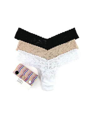 3 Pack Low Rise Thongs