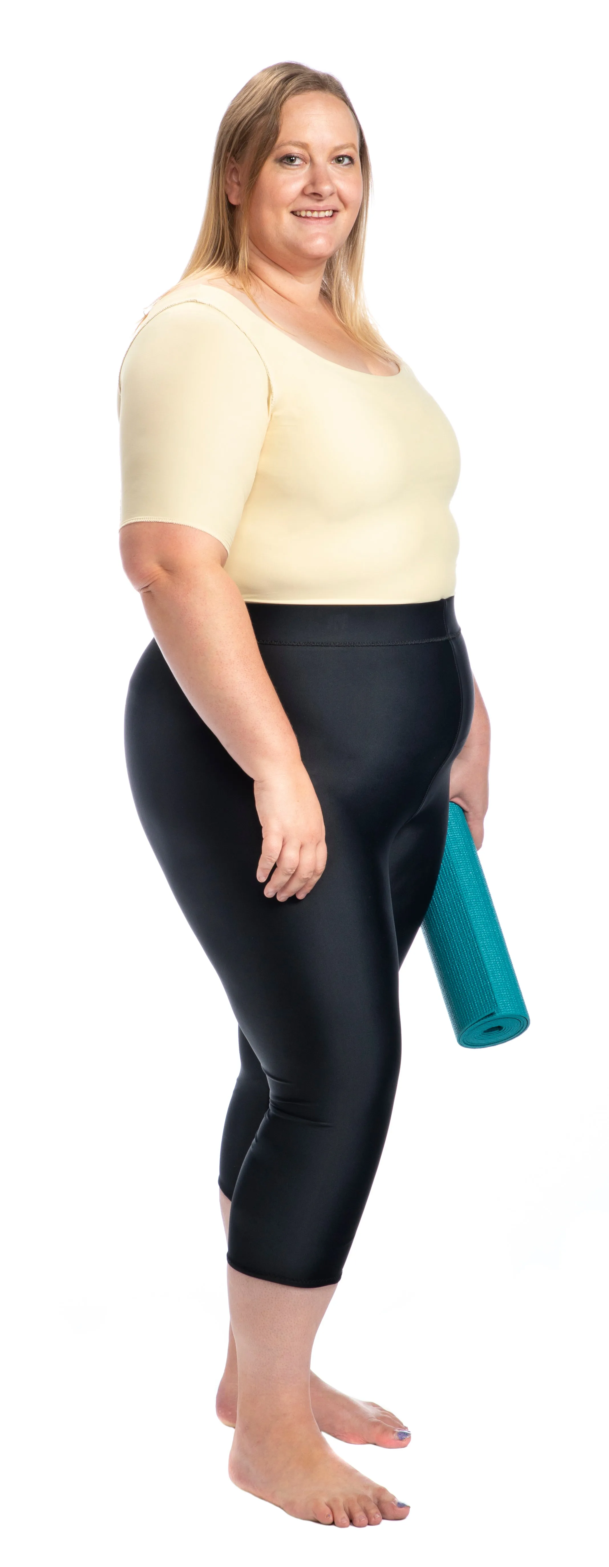 615 High Waist Compression Capri -  Great for Layering With Bandages, Wraps or Stockings