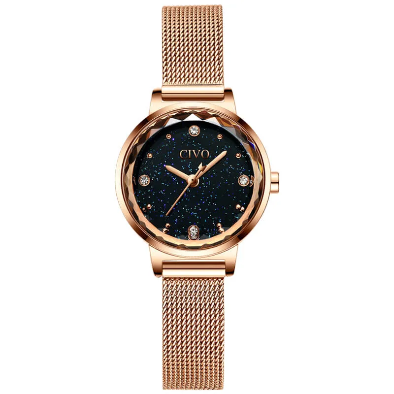 8024C | Quartz Women Watch | Mesh Band