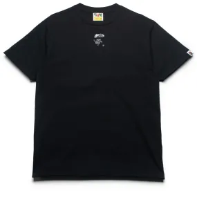 A Bathing Ape Liquid Camo Ape Face Tee - Black