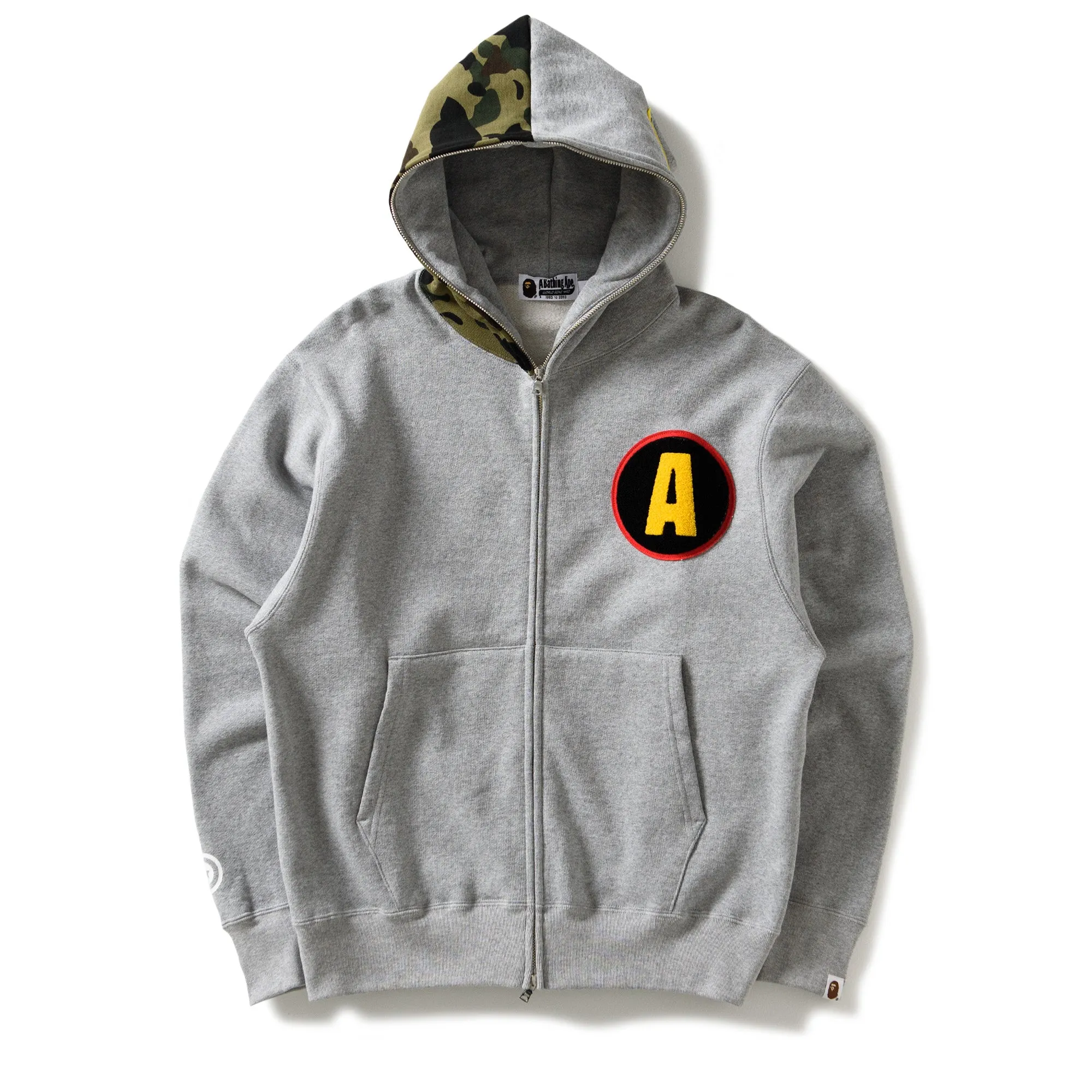 A Bathing Ape Shadow Bape Relaxed Fit Hoodie - Grey