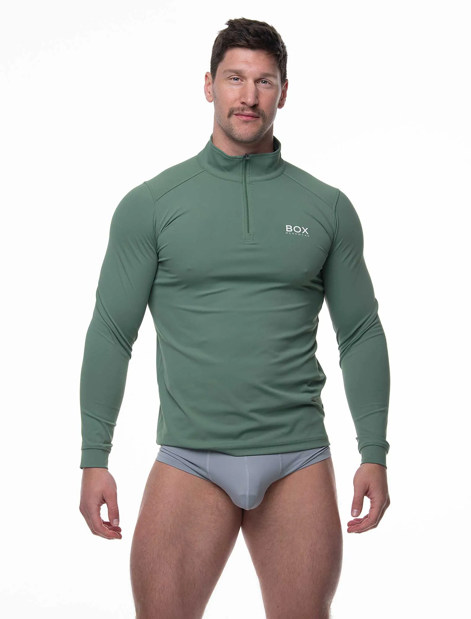 Active Panelled 1/4 Zip Jacket - Green