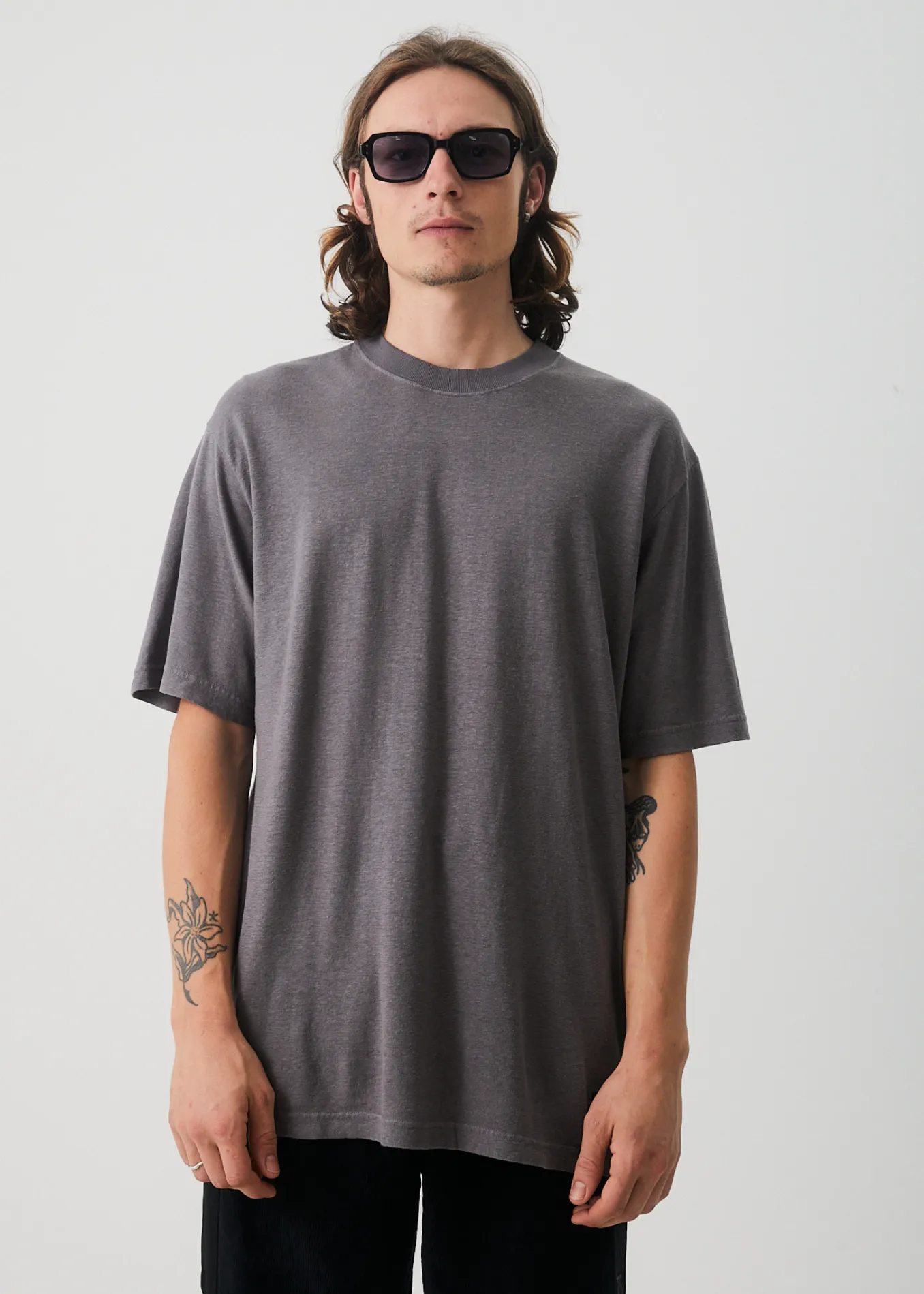 AFENDS Mens Classic - Retro Tee - Steel