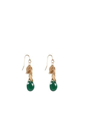 Alouette Design
 Leafy Earring - Emerald