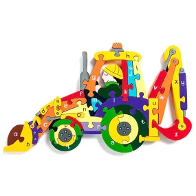 Alphabet Backhoe Jigsaw Puzzle