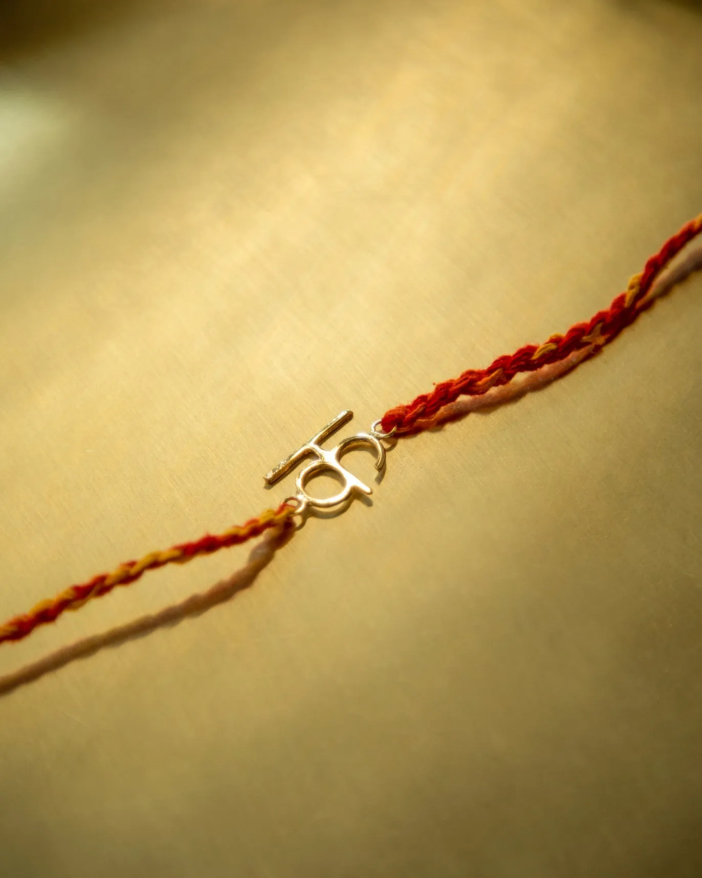 Alphabet K Rakhi - Saffron