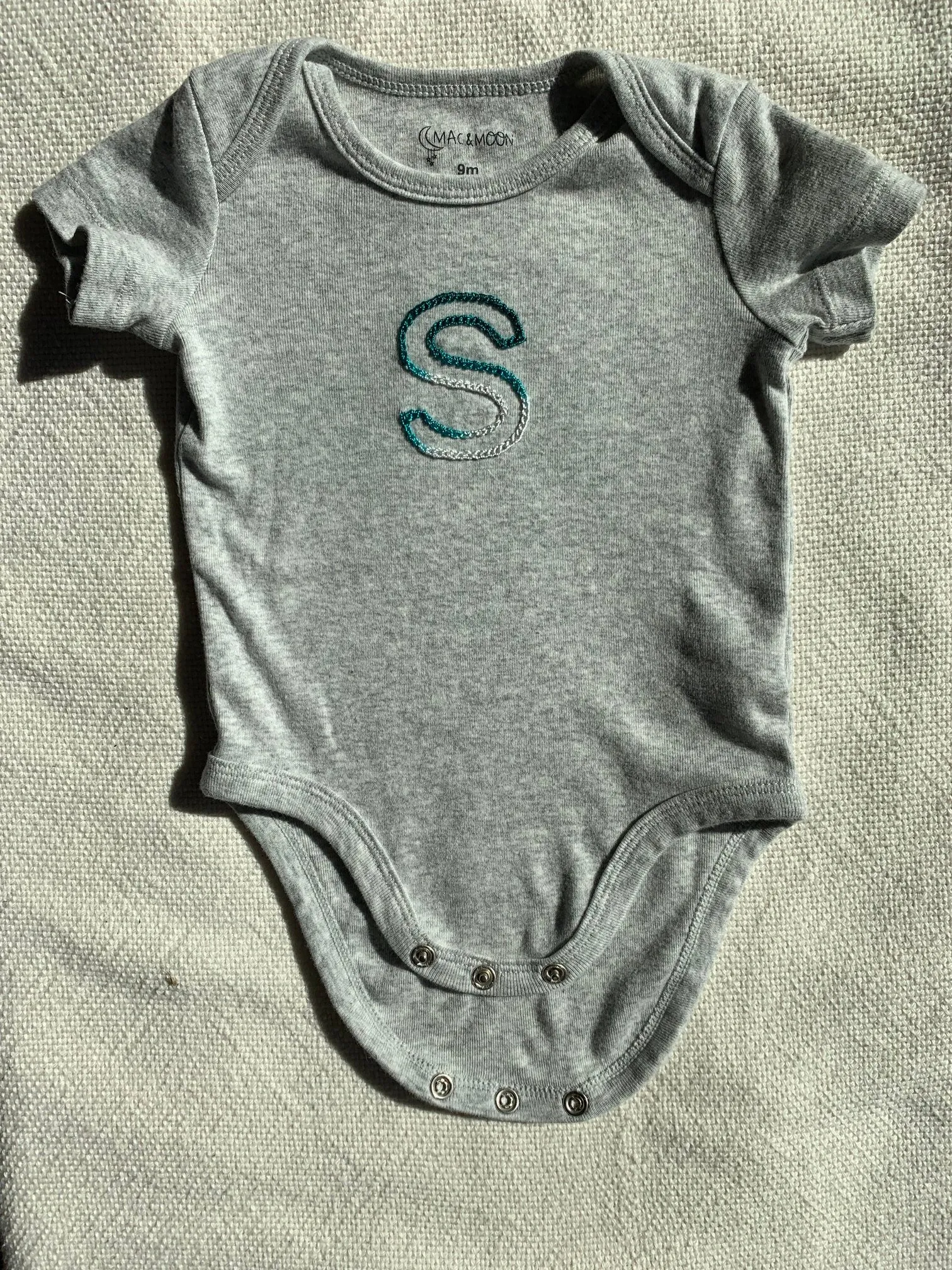 Alphabet Soup Onesies | 9 Months Short Sleeve