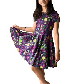 Alphanumeric Kids Twirl Dress [FINAL SALE]