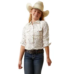 Ariat Girls R.E.A.L. Sante Fe Multicolored Long Sleeve Western Shirt 10044972