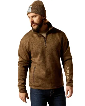 Ariat Mens Caldwell Logo Quarter Zip Sweater