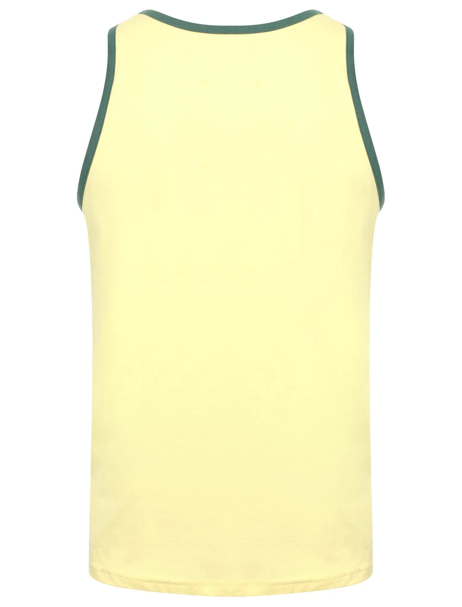 Arnie Cotton Vest Top with Chest Pocket In Pale Yellow - South Shore