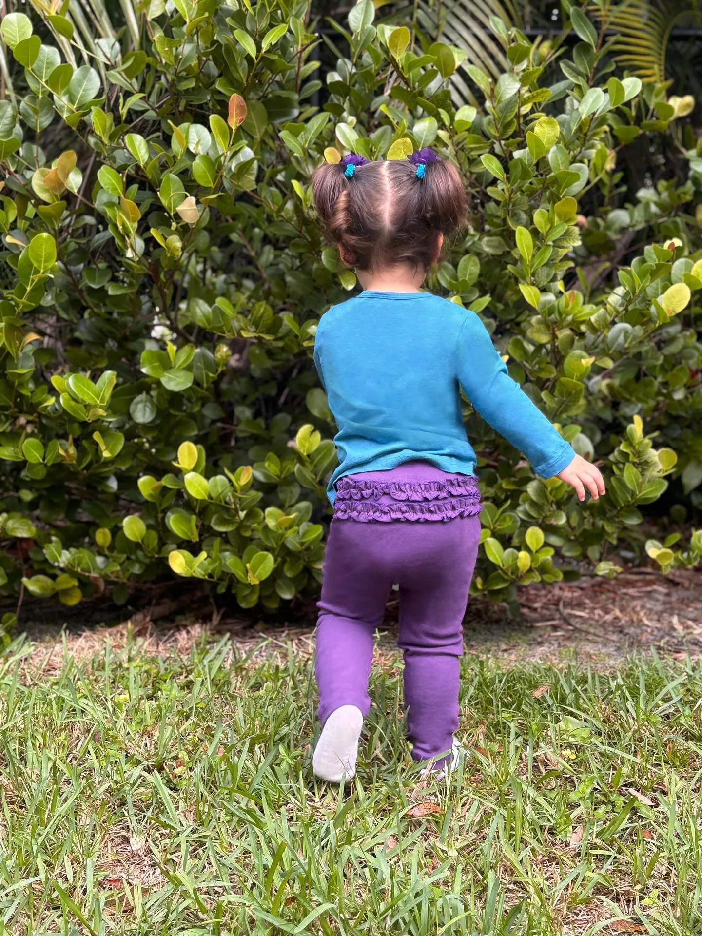 Baby Ruffle Butt Soft Cotton Leggings | Navy