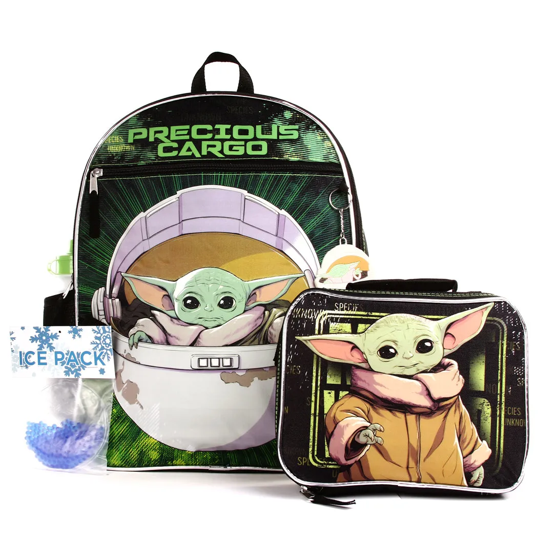 Baby Yoda 16 Inch Deluxe Backpack 5-Piece Set (non-personalized)