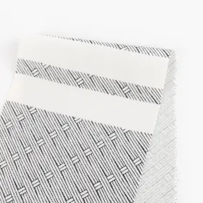 Basket Stripe Print Poly - Off White