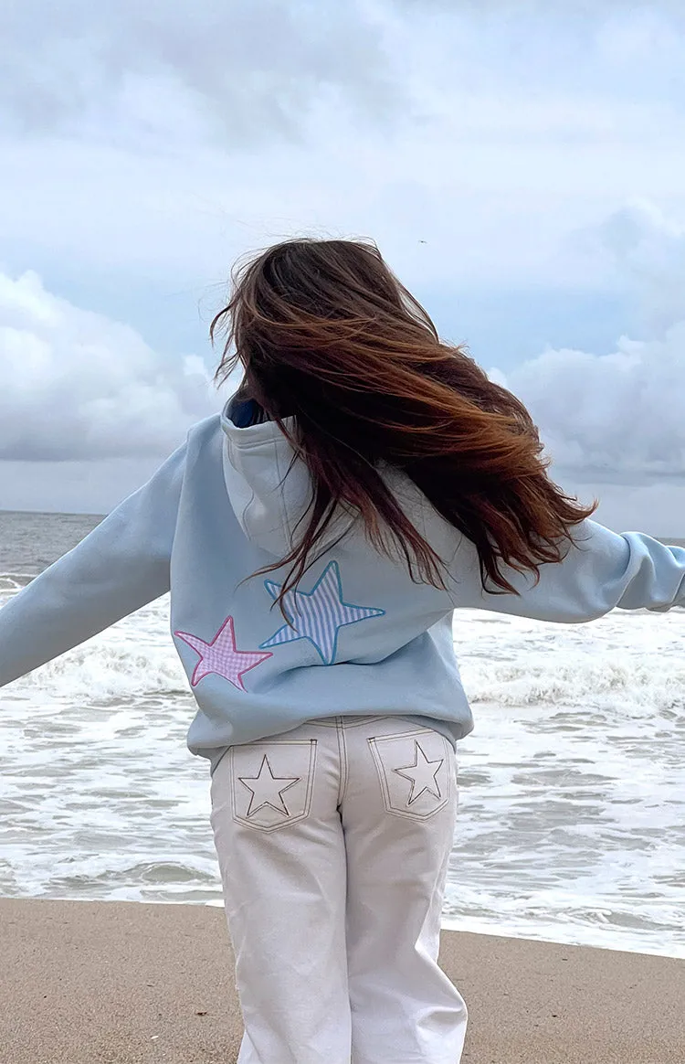 Beginning Light Blue Star Hoodie