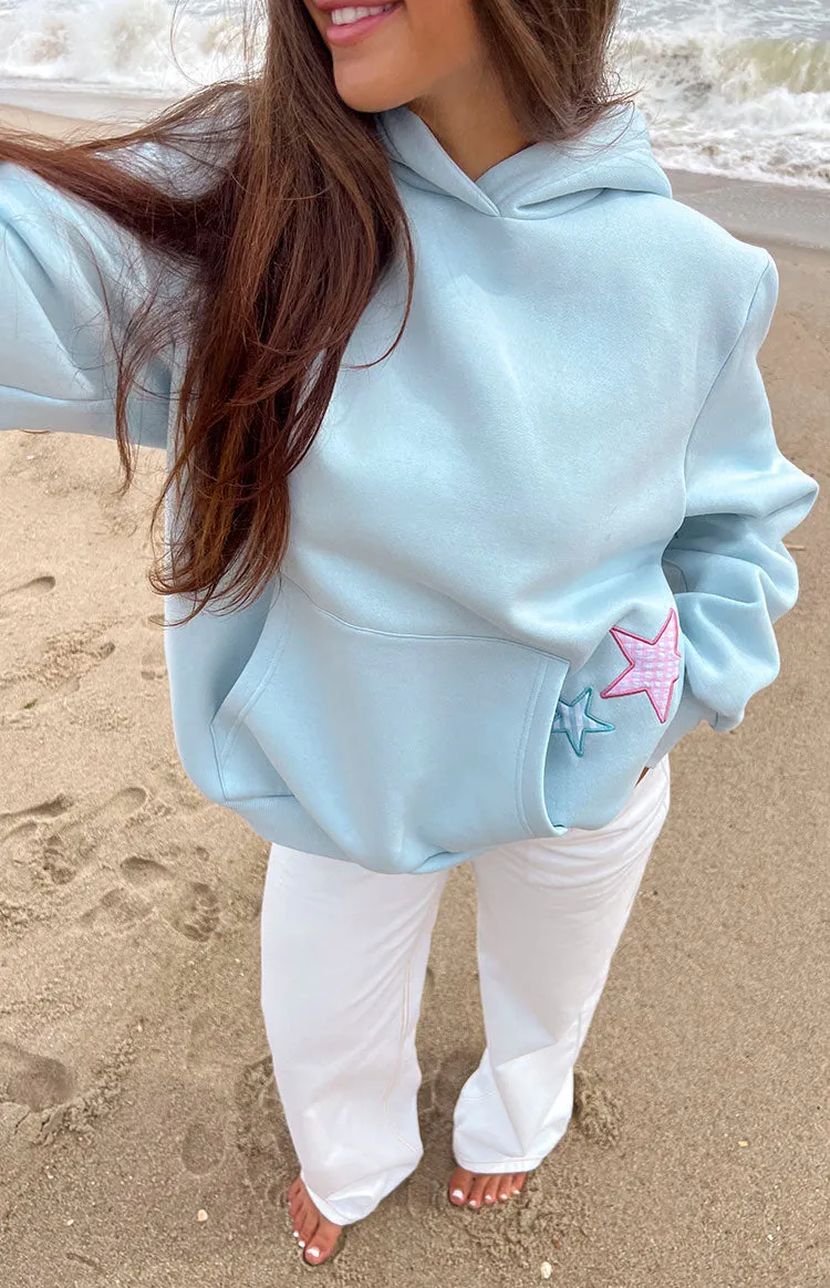 Beginning Light Blue Star Hoodie