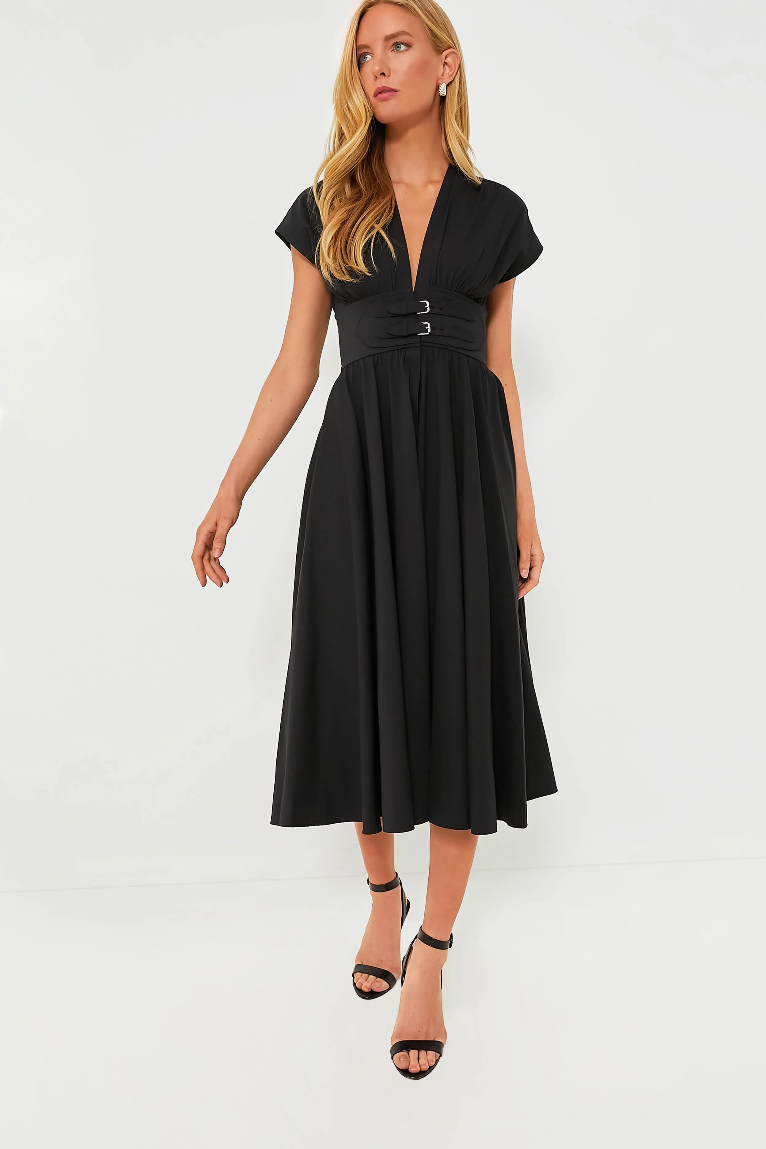 Black Bardello Midi Dress