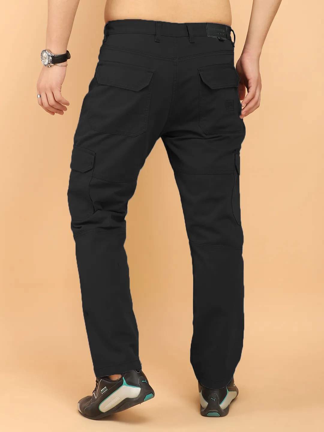 Black Jacobs Carpenter Pocket Design Cargo