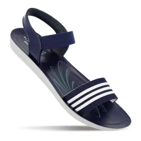 Blue Tyga Girls Ankle Strap Flat Sandals  - BT2702 Blue