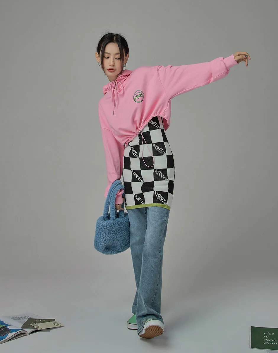 Bubble And Gum Cropped Hoodie