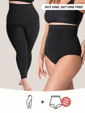 Buy 1, Get 1 FREE: 1 High-Waisted Shaping Leggings   1 FREE High-Waisted Shaper Panty