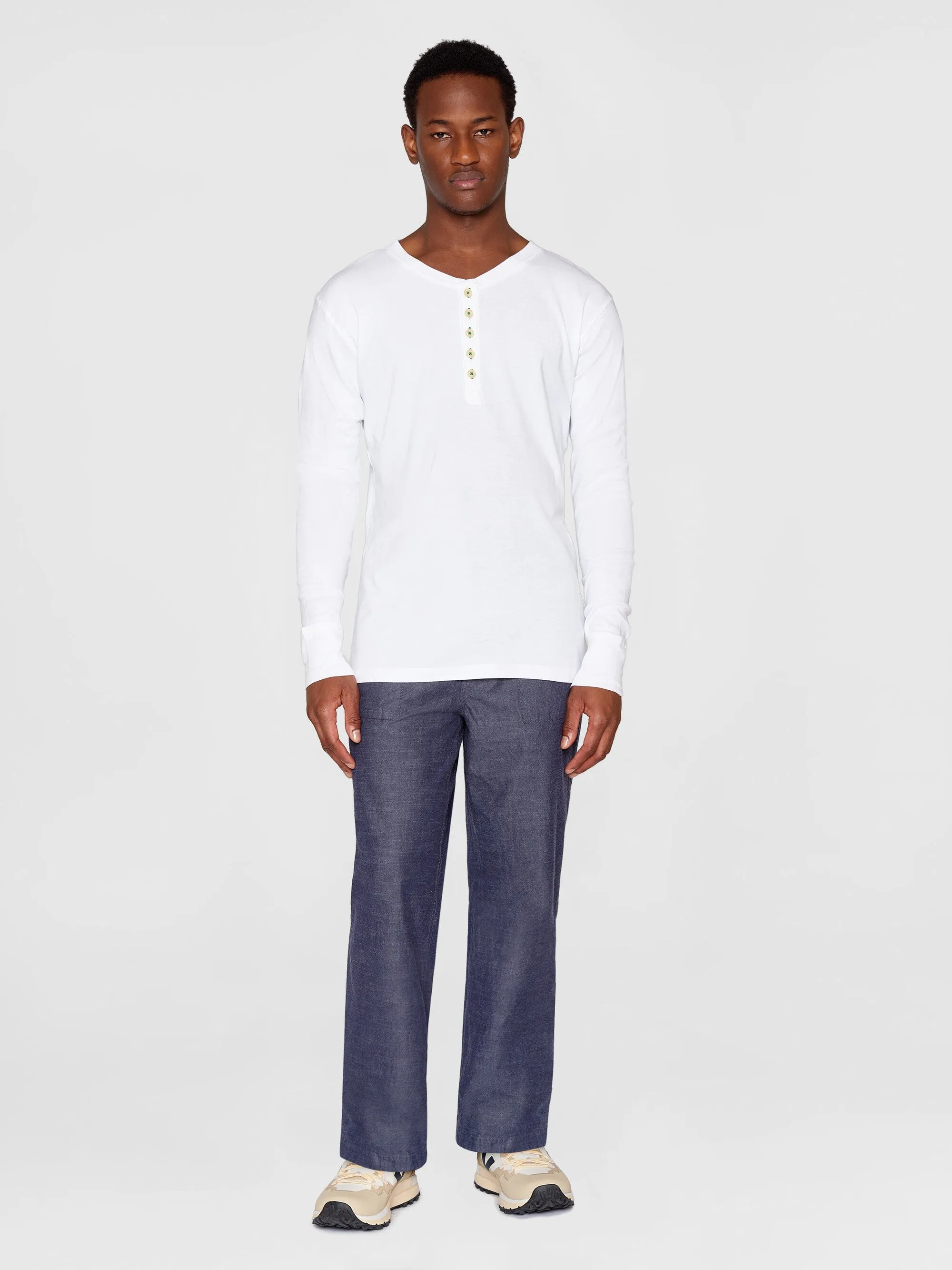 CEDAR LS Henley - Bright White