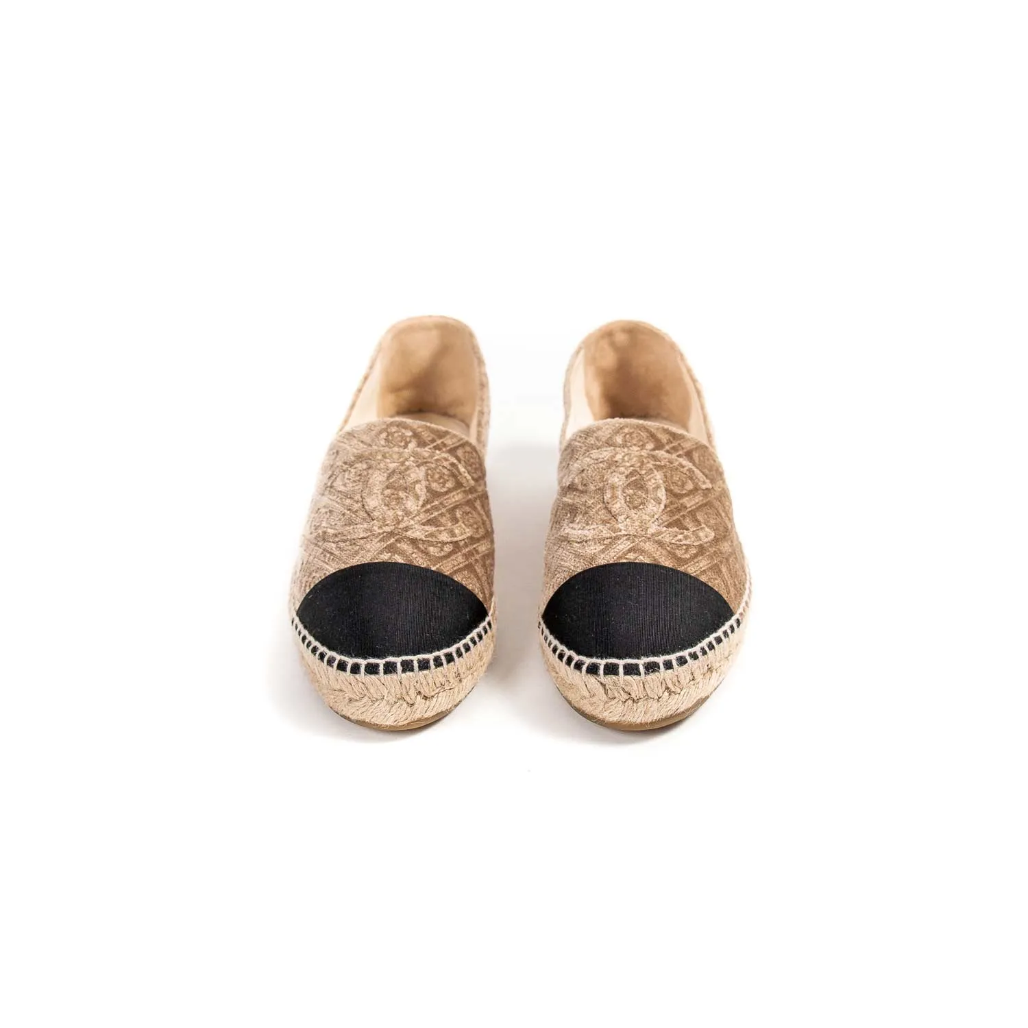 Chanel Velvet CC Espadrilles