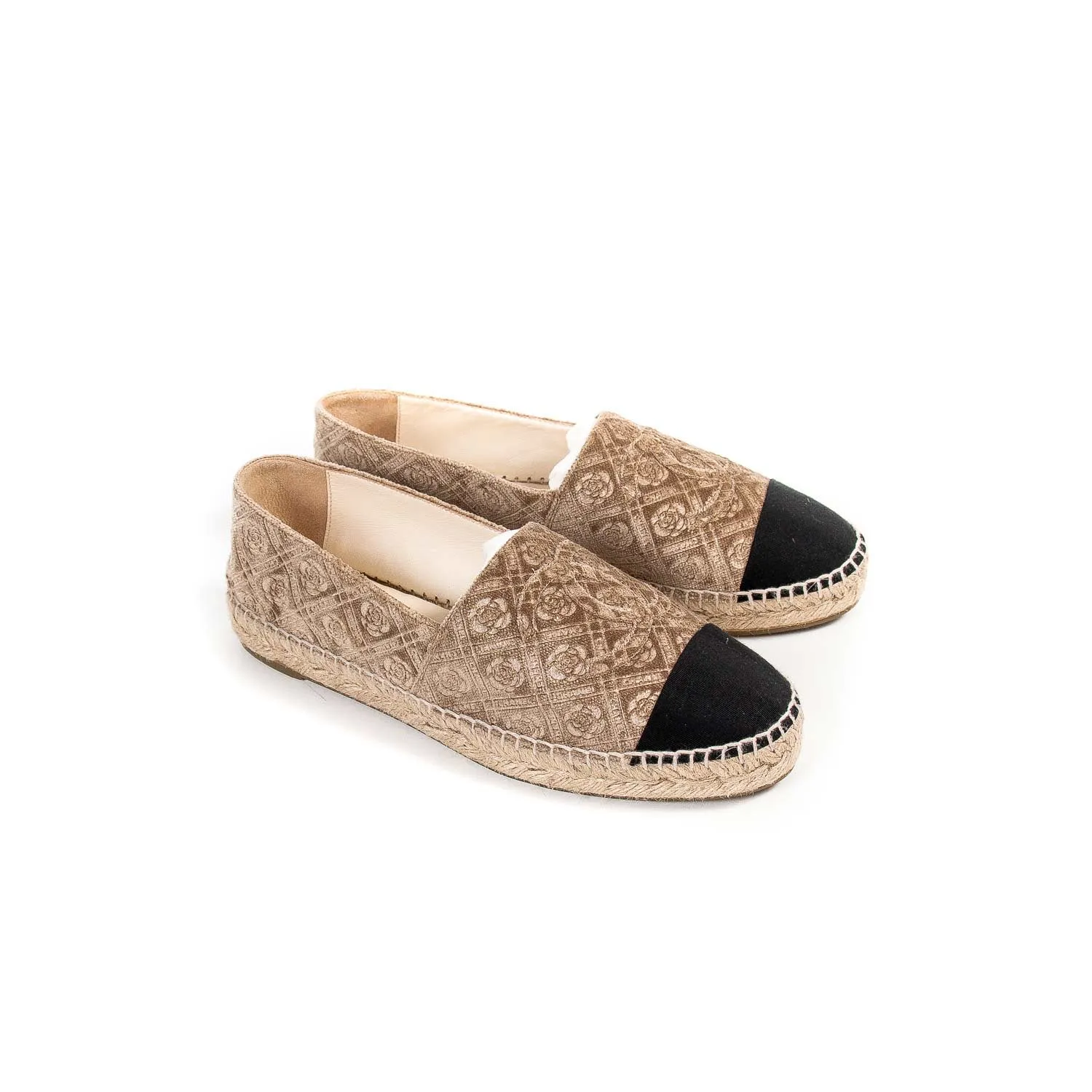 Chanel Velvet CC Espadrilles