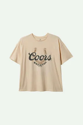 Coors Luck S/S Oversized Boyfriend T-Shirt - Washed Cream