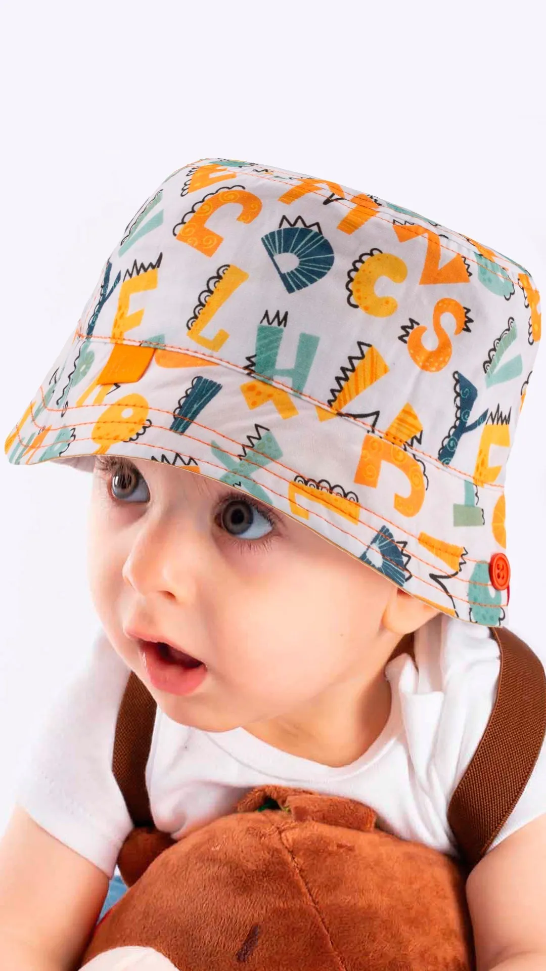 Cotton Newborn Hat 0-18 Months, Great for Beach or Lake, Afternoon Stroll with Mom & Dad