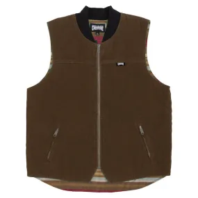 Creature Bonehead Flame Work Vest Brown