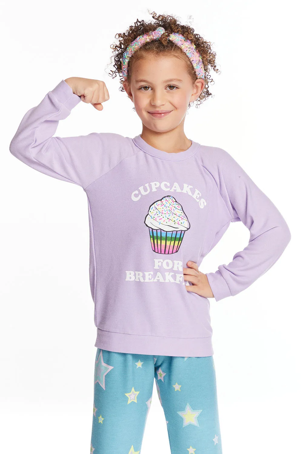 Cupcakes For Breakfast Girls Pullover