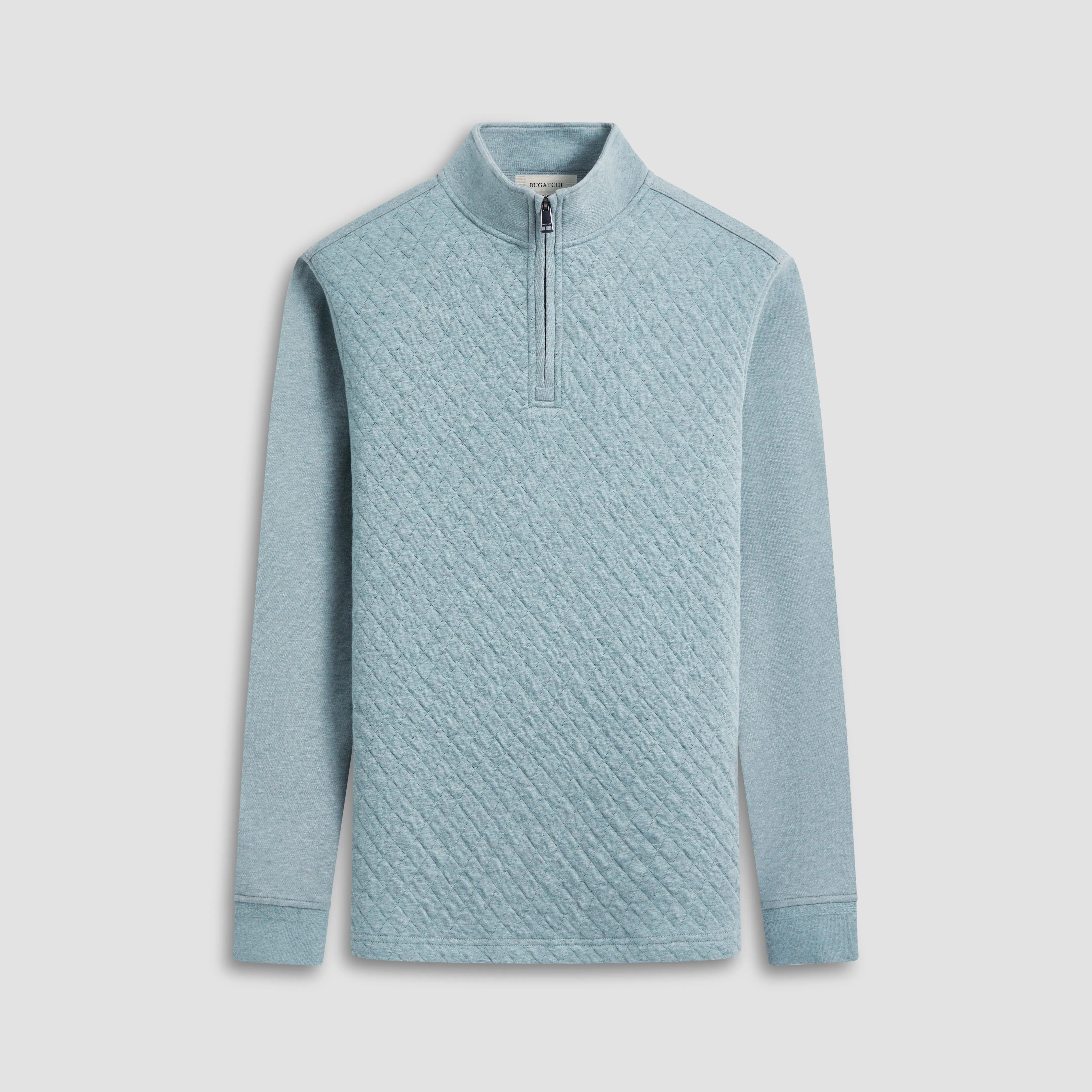 Diamond Quilted Quarter Zip Pullover