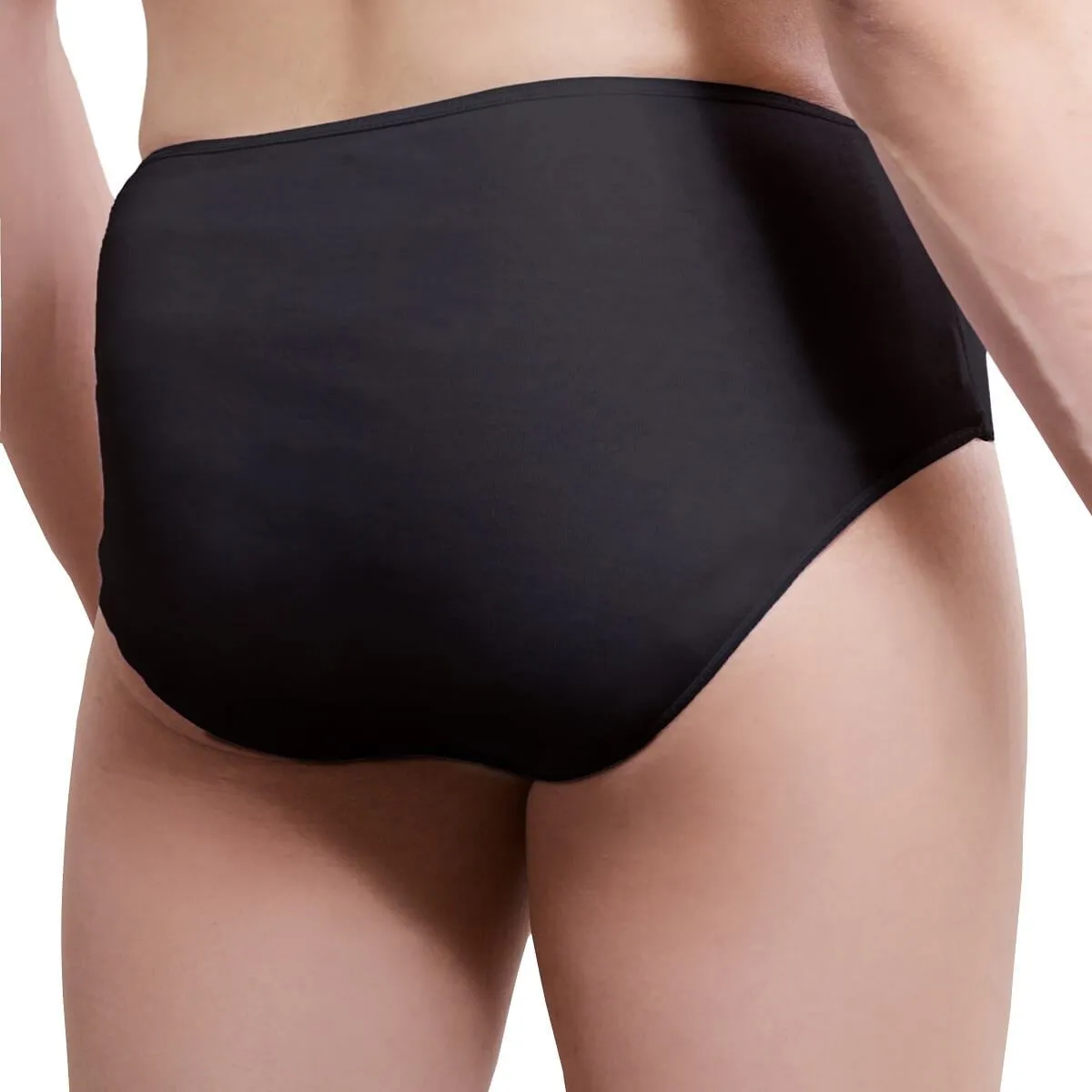 Disposable black cotton underwear for men. Hospital Travel briefs 5pcs