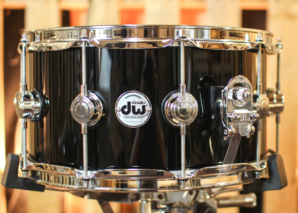 DW 7x14 Collector's Cherry/Spruce Solid Black Lacquer Snare Drum - SO#1352017