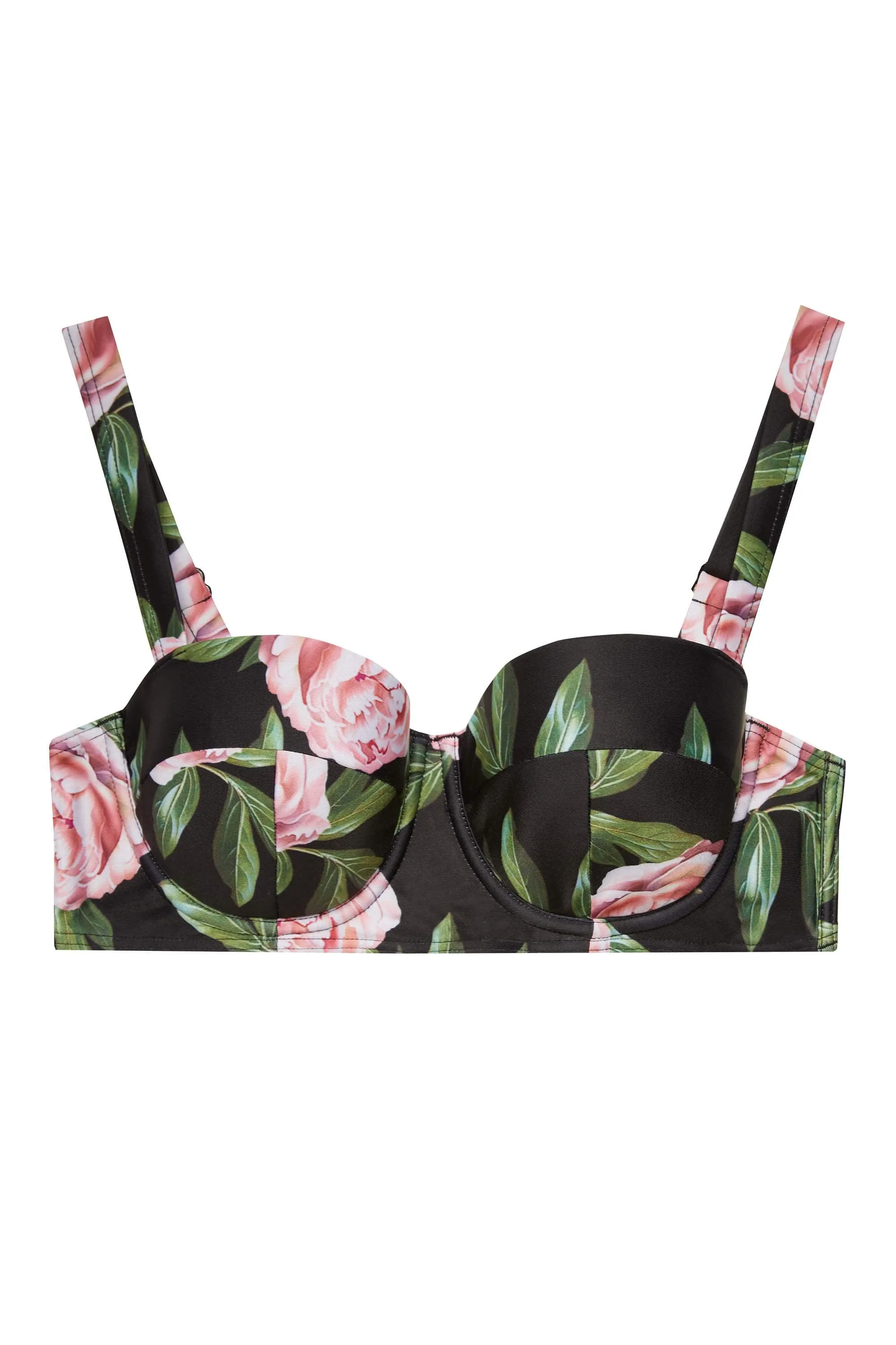 Eco Claudette Roses Padded Balcony Bikini Top