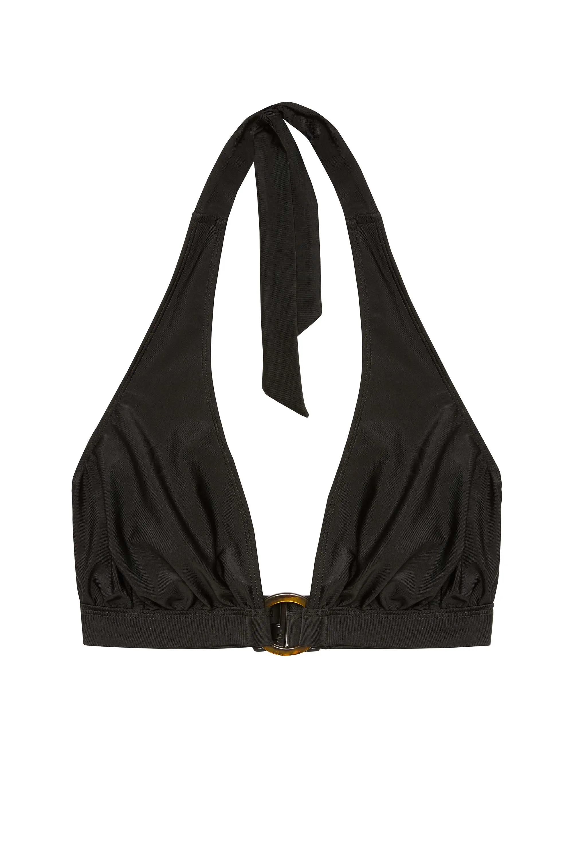 Eco Jayne Black Plunge Bikini Top