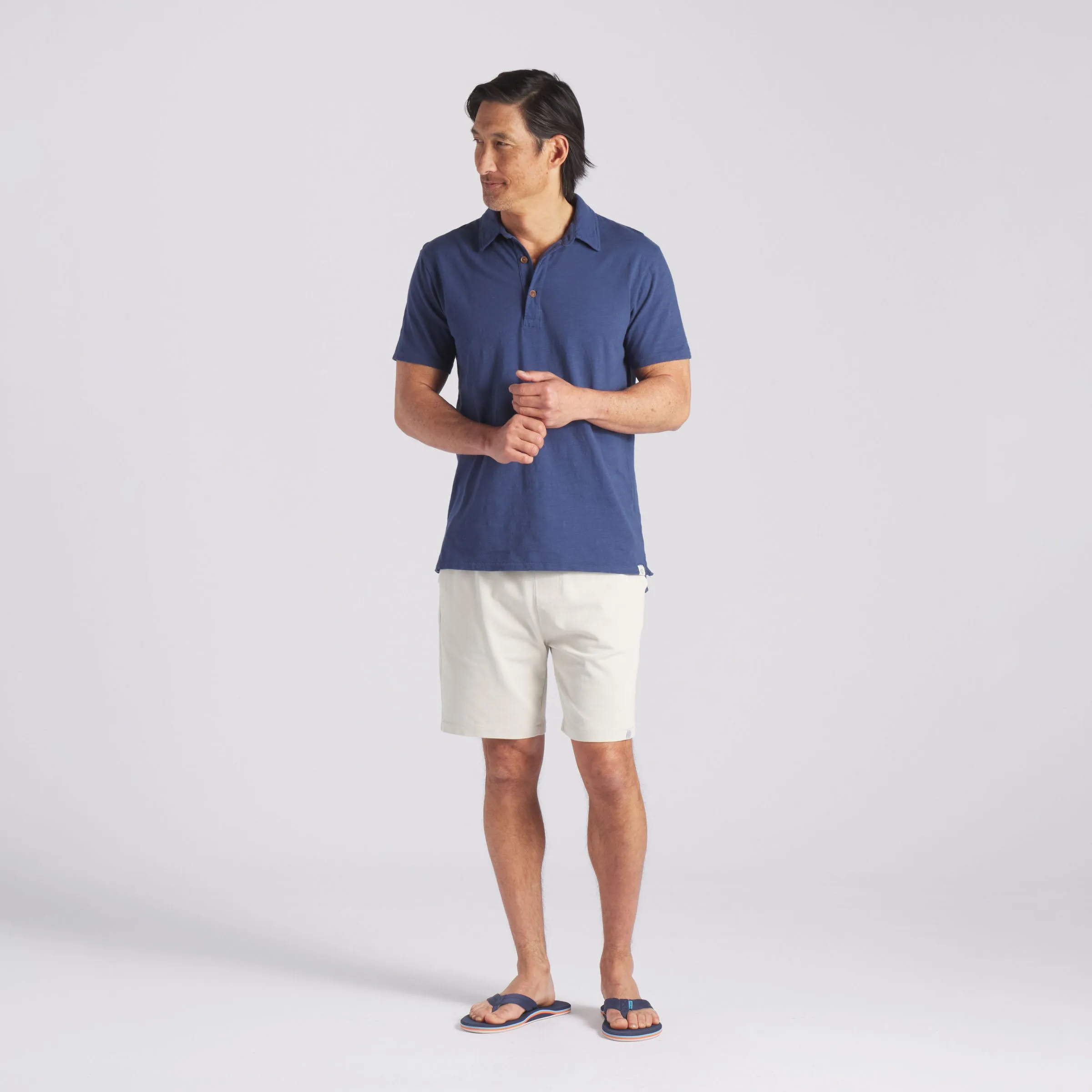 Elevated Compact Jersey Shorts - Light Pebble