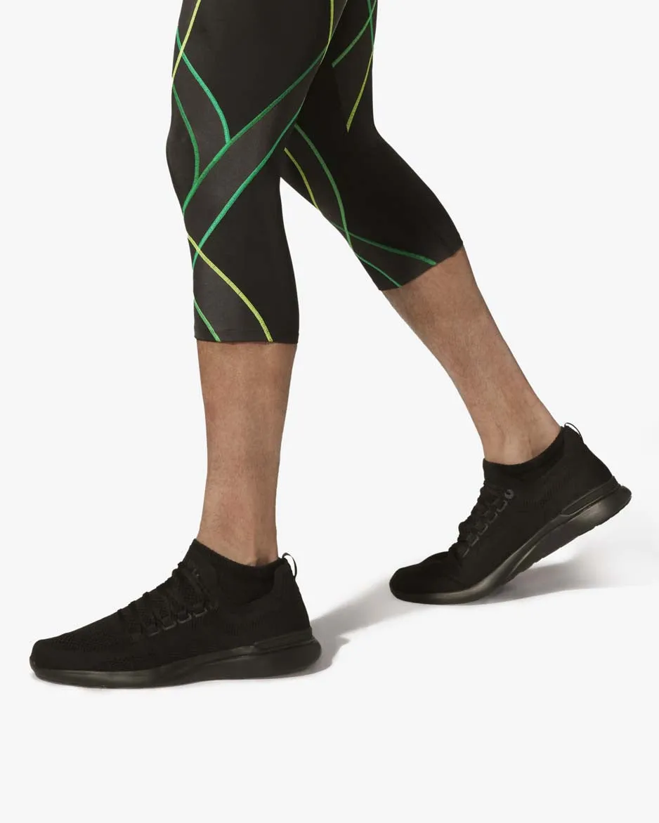 Endurance Generator Joint & Muscle Support 3/4 Compression Tight: Men's Black/Lime