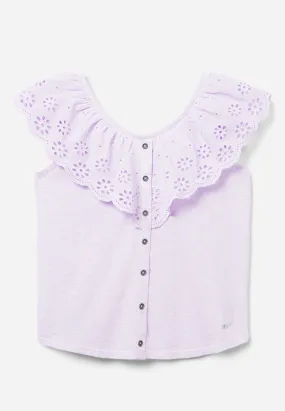 Eyelet Ruffle Tank