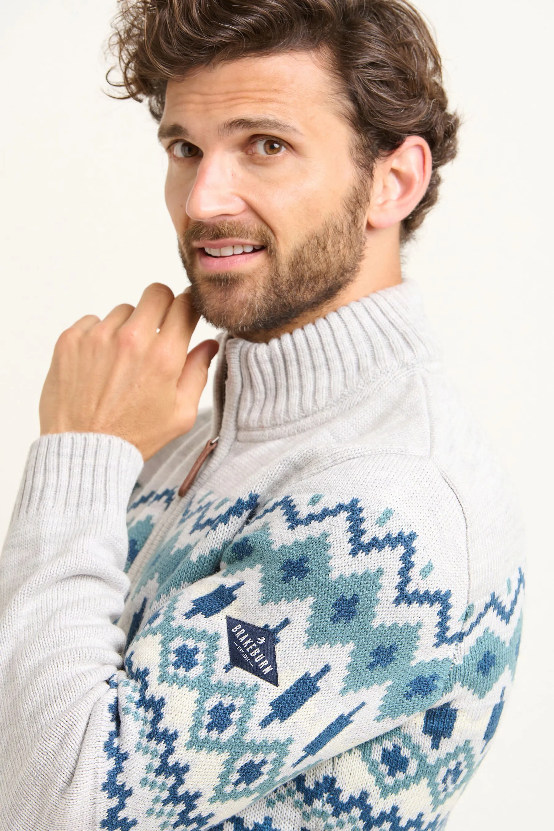 Fairisle Quarter Zip Jumper