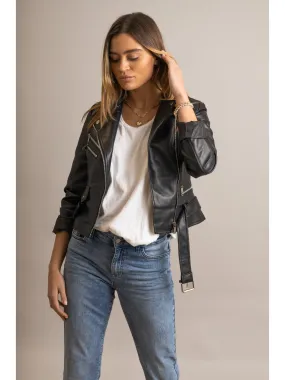 Faux Leather Biker Jacket