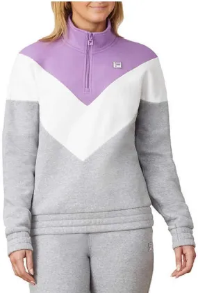 Fila Women's Ekanta 1/4 Zip: Grey, Lavender, White XS