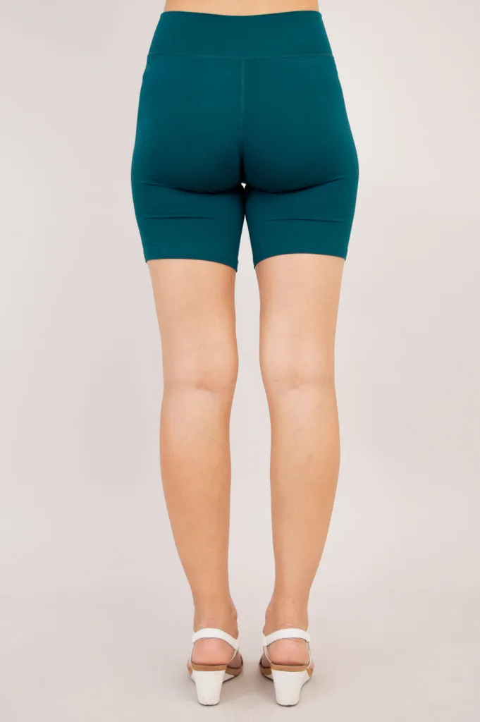 Hallie Shorts, Teal, Bamboo