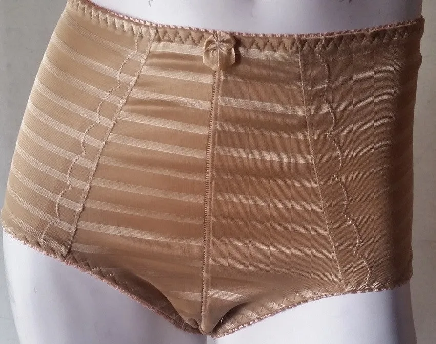 High-Waisted Gold-Striped Shaper Bottoms